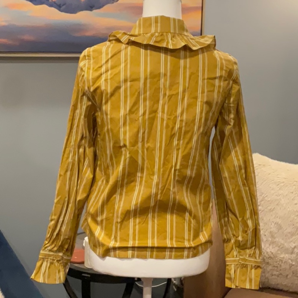 Free People X Just Female Giva Striped Button Down Shirt NWT Sz XS PTP 18 $140 - Picture 6 of 11